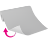 Wiederablösbare Klebefolie in Sprechblase-Form konturgeschnitten <br>einseitig 4/0-farbig bedruckt
