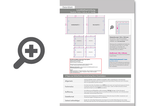Product Bild loseblattsammlung_14_8_cm_x_14_8_cm__92_bl__tter_pro_sammlung__vorne_farbig_und_hinten_schwarz_(4_1)